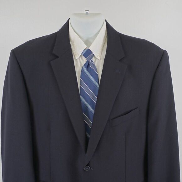 Pronto Uomo Blue Wool Basketweave 2 Button‎ Suit Jacket 46R Or Slim 48R - Picture 1 of 12